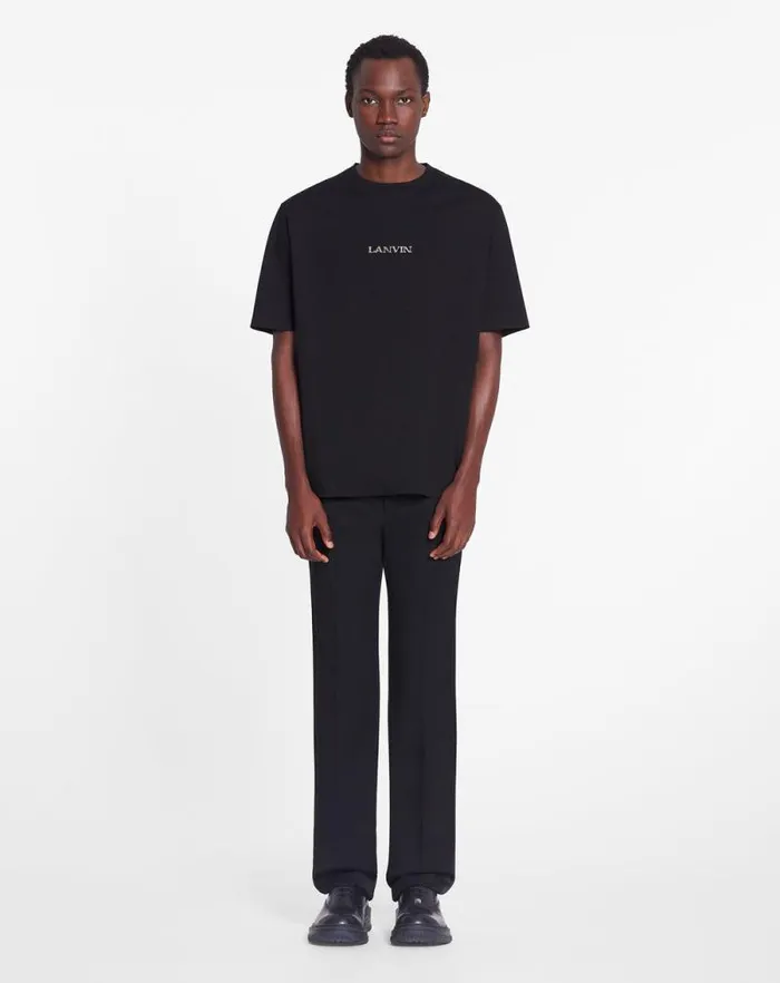 Women Lanvin TShirts and Sweatshirts Unisex Lanvin Logo Tshirt Black Women Lanvin TShirts and Sweatshirts Unisex Lanvin Logo Tshirt Black