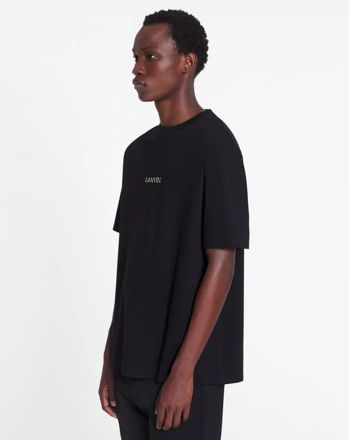 Women Lanvin TShirts and Sweatshirts Unisex Lanvin Logo Tshirt Black Women Lanvin TShirts and Sweatshirts Unisex Lanvin Logo Tshirt Black