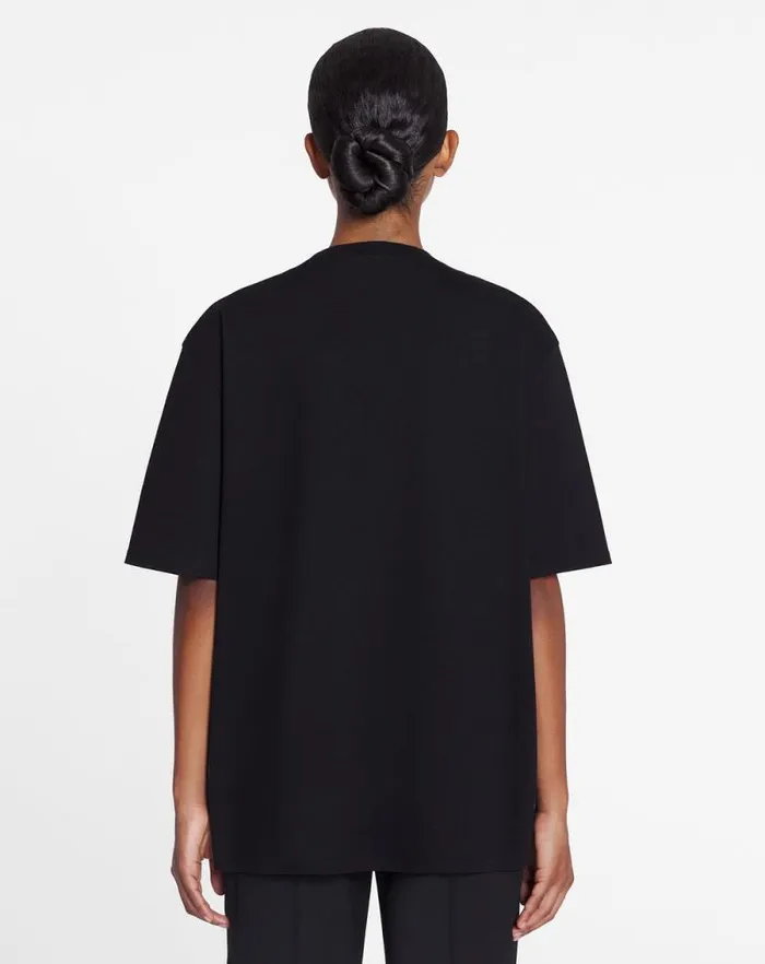 Women Lanvin TShirts and Sweatshirts Unisex Lanvin Logo Tshirt Black Women Lanvin TShirts and Sweatshirts Unisex Lanvin Logo Tshirt Black