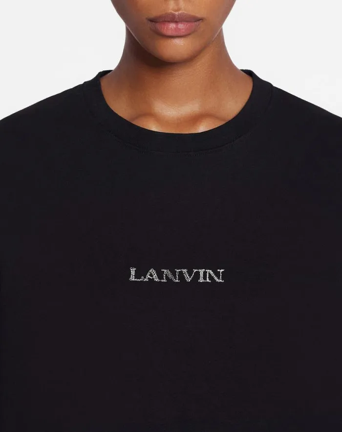 Women Lanvin TShirts and Sweatshirts Unisex Lanvin Logo Tshirt Black Women Lanvin TShirts and Sweatshirts Unisex Lanvin Logo Tshirt Black