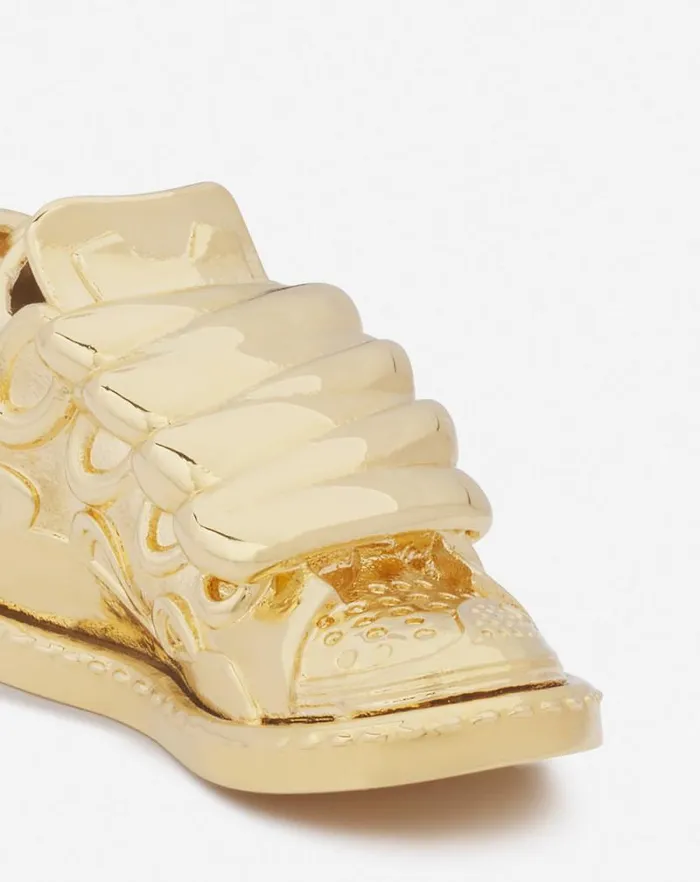 Women Lanvin Wallets and Small Leather Goods Curb Sneakers Brass Key Ring Gold