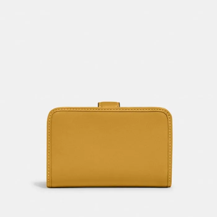 Women Large Wallets Coach Tabby Medium Wallet Brassyellow Gold