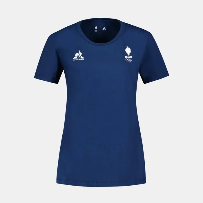 Women Le Coq Sportif Tshirts Polos Shirts And Tops France039s Olympic Team TShirt Insignia Blue