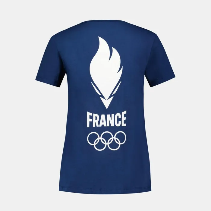 Women Le Coq Sportif Tshirts Polos Shirts And Tops France039s Olympic Team TShirt Insignia Blue