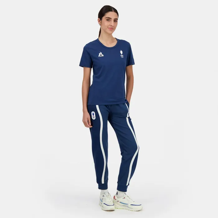 Women Le Coq Sportif Tshirts Polos Shirts And Tops France039s Olympic Team TShirt Insignia Blue