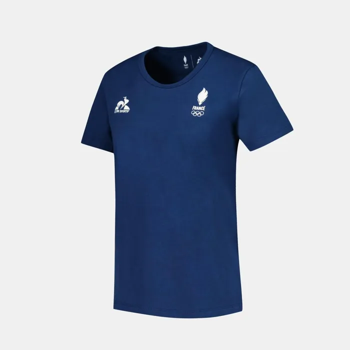 Women Le Coq Sportif Tshirts Polos Shirts And Tops France039s Olympic Team TShirt Insignia Blue