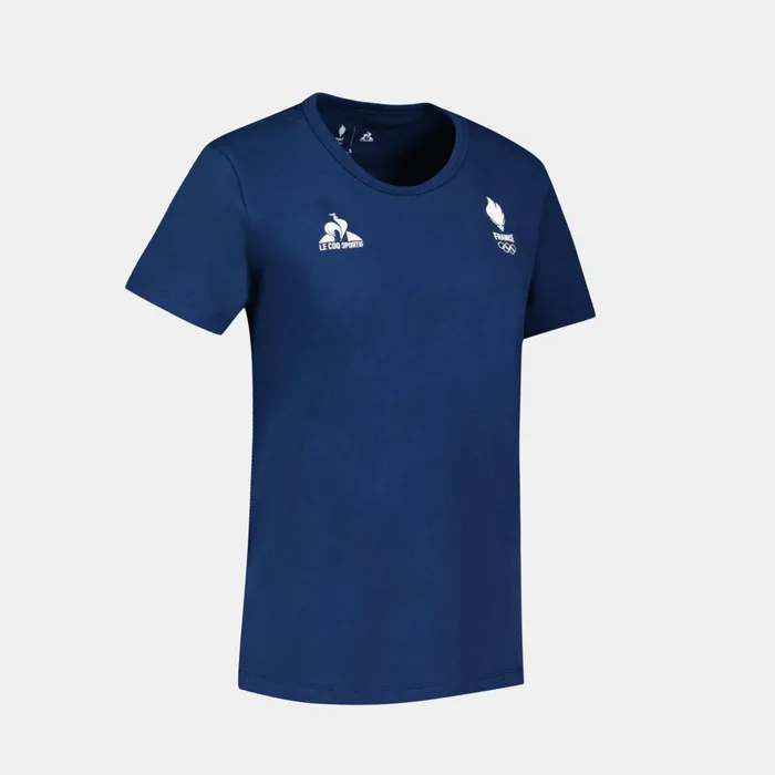 Women Le Coq Sportif Tshirts Polos Shirts And Tops France039s Olympic Team TShirt Insignia Blue