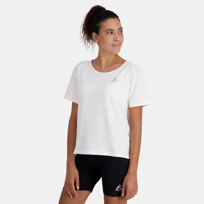 Women Le Coq Sportif Tshirts Polos Shirts And Tops Training Performance TShirt New Optical White