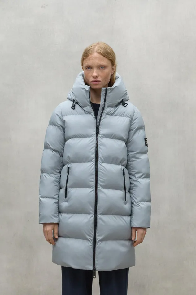 Women Light Blue Manlie Coat Ecoalf Coats And Jackets