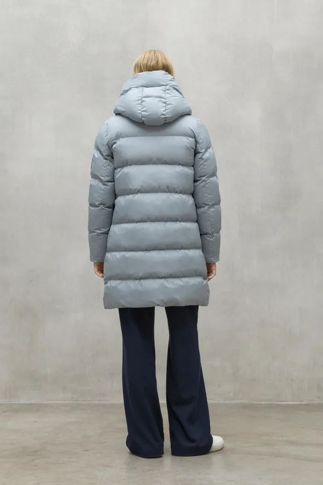 Women Light Blue Manlie Coat Ecoalf Coats And Jackets