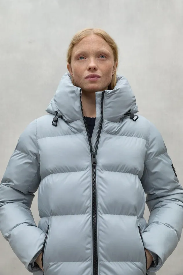 Women Light Blue Manlie Coat Ecoalf Coats And Jackets