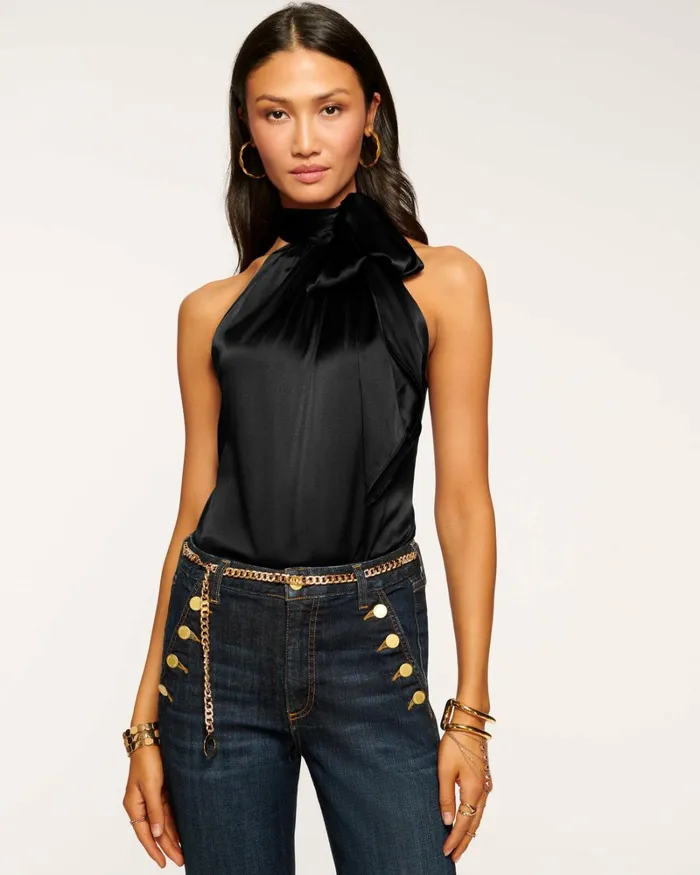 Women Lori High Neck Tank Top Navy Ramy Brook Tops Women Lori High Neck Tank Top Navy Ramy Brook Tops