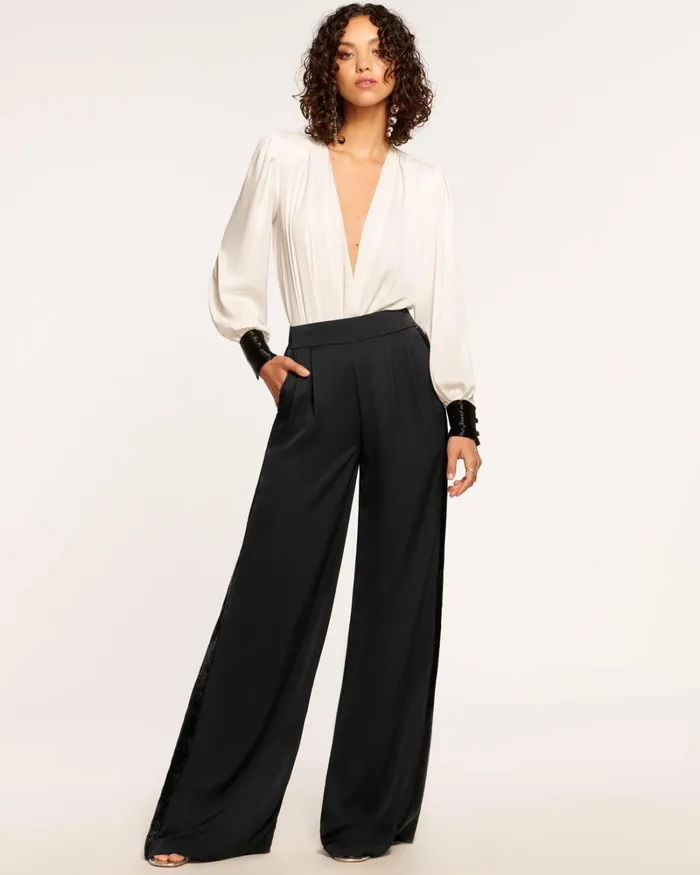 Women Malia Embellished Wide Leg Pant Black Ramy Brook Pants Women Malia Embellished Wide Leg Pant Black Ramy Brook Pants