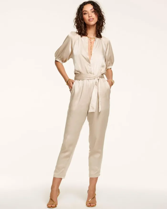 Women Maverick Puff Sleeve Jumpsuit Black Ramy Brook Dresses Women Maverick Puff Sleeve Jumpsuit Black Ramy Brook Dresses