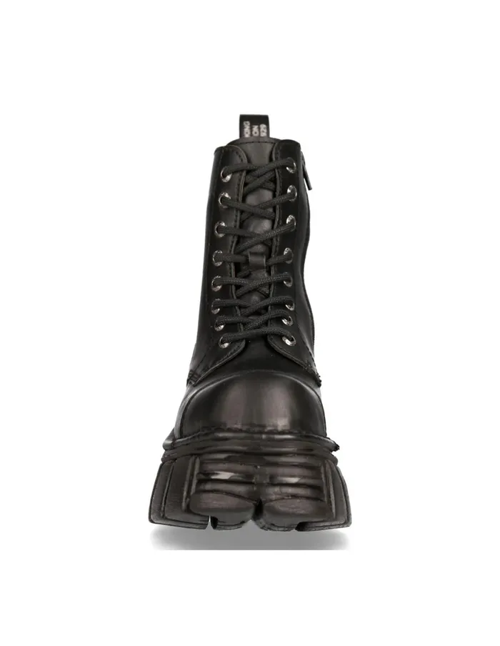 WomenMen Ankle Boot Black Tower With Laces MNewmili083S39 New Rock Boots WomenMen Ankle Boot Black Tower With Laces MNewmili083S39 New Rock Boots