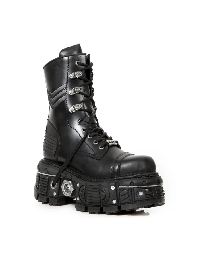 WomenMen Boot Black Imperfect MTank009C1 New Rock Boots WomenMen Boot Black Imperfect MTank009C1 New Rock Boots
