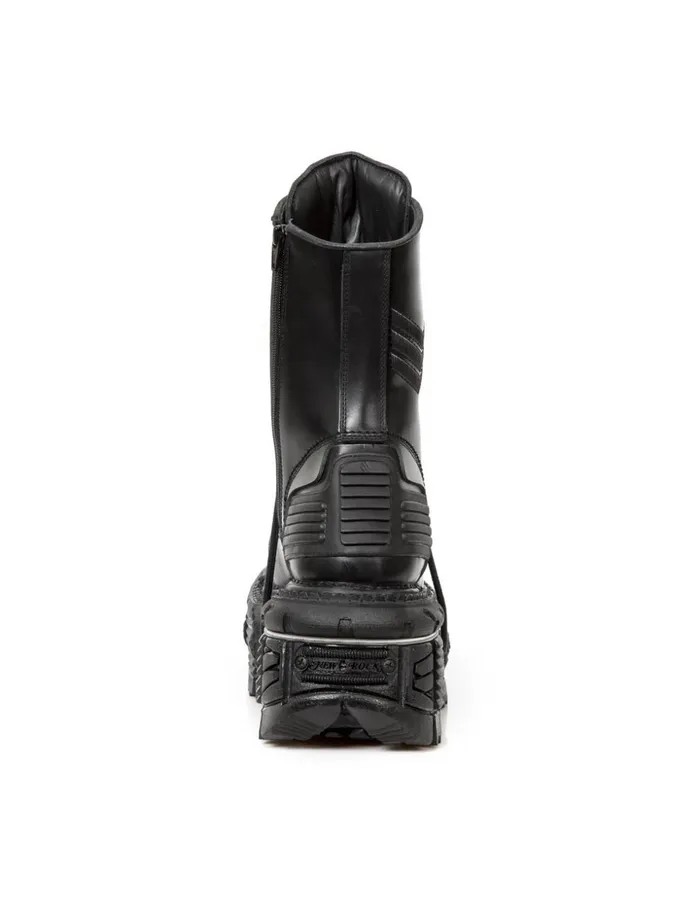 WomenMen Boot Black Imperfect MTank009C1 New Rock Boots WomenMen Boot Black Imperfect MTank009C1 New Rock Boots