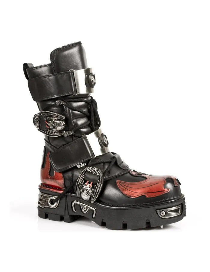 WomenMen Boot Metallic M195S1 New Rock Boots WomenMen Boot Metallic M195S1 New Rock Boots
