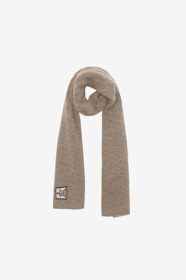 WomenMen Brown Patch Because Scarf Ecoalf Hats And Scarves