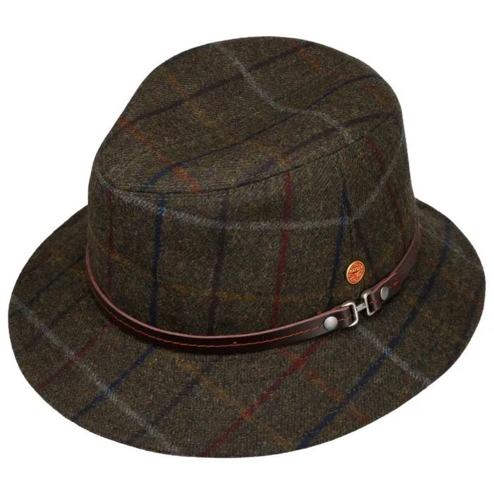 WomenMen Felt Hats Mayser Check Bucket Wool Hat Brown WomenMen Felt Hats Mayser Check Bucket Wool Hat Brown