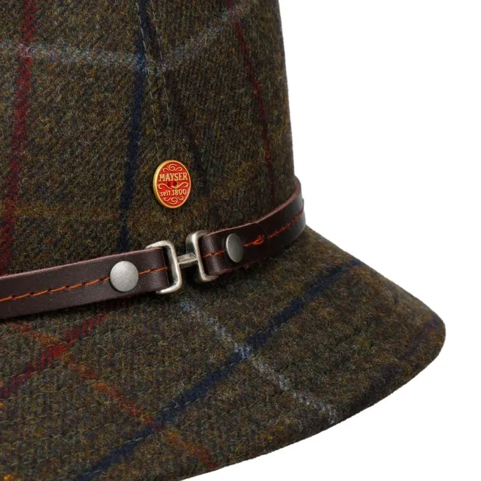 WomenMen Felt Hats Mayser Check Bucket Wool Hat Brown WomenMen Felt Hats Mayser Check Bucket Wool Hat Brown