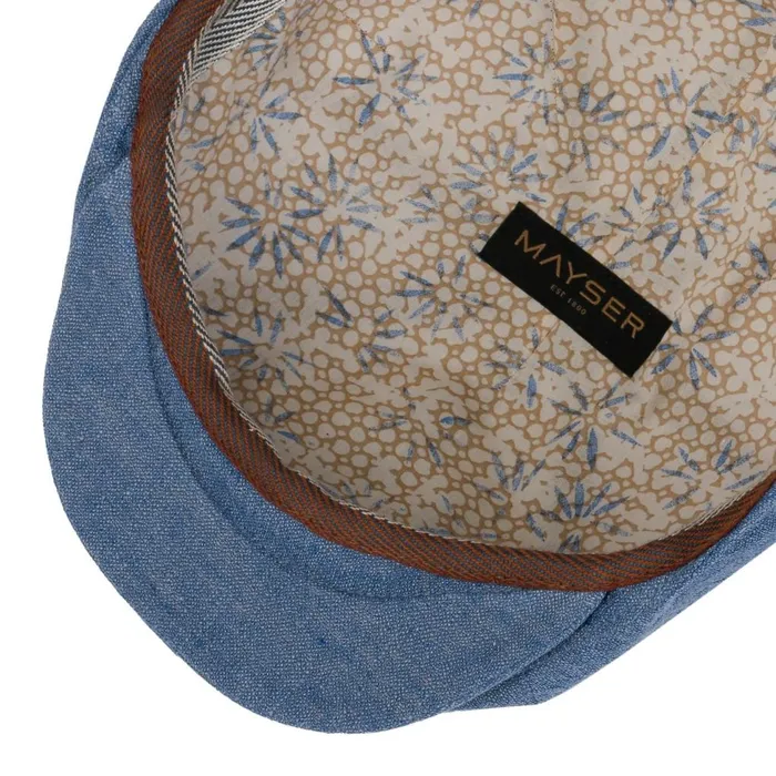 WomenMen Flat Caps Mayser Wallace Linen Flat Cap Blue WomenMen Flat Caps Mayser Wallace Linen Flat Cap Blue
