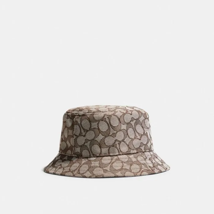 WomenMen Hats Scarves and Gloves Coach Signature Jacquard Bucket Hat Sandstonedark Oak WomenMen Hats Scarves and Gloves Coach Signature Jacquard Bucket Hat Sandstonedark Oak