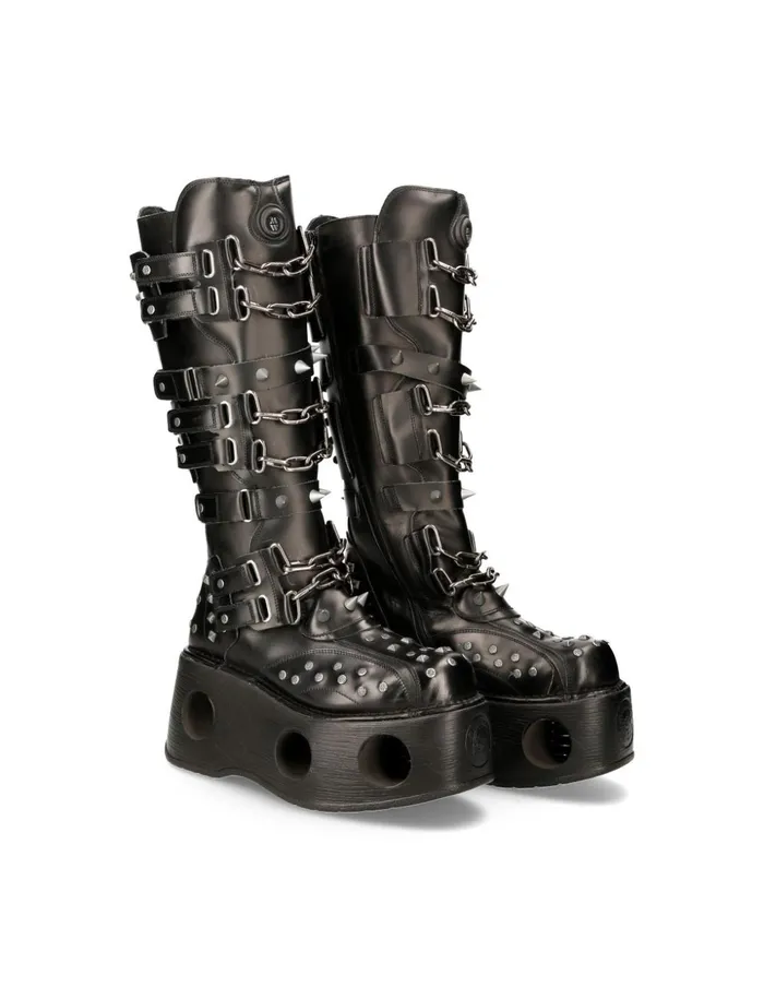 WomenMen Metallic M734C2 New Rock High Boots