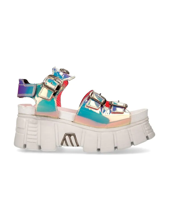 WomenMen Metallic MBios101C10 New Rock Sandals WomenMen Metallic MBios101C10 New Rock Sandals