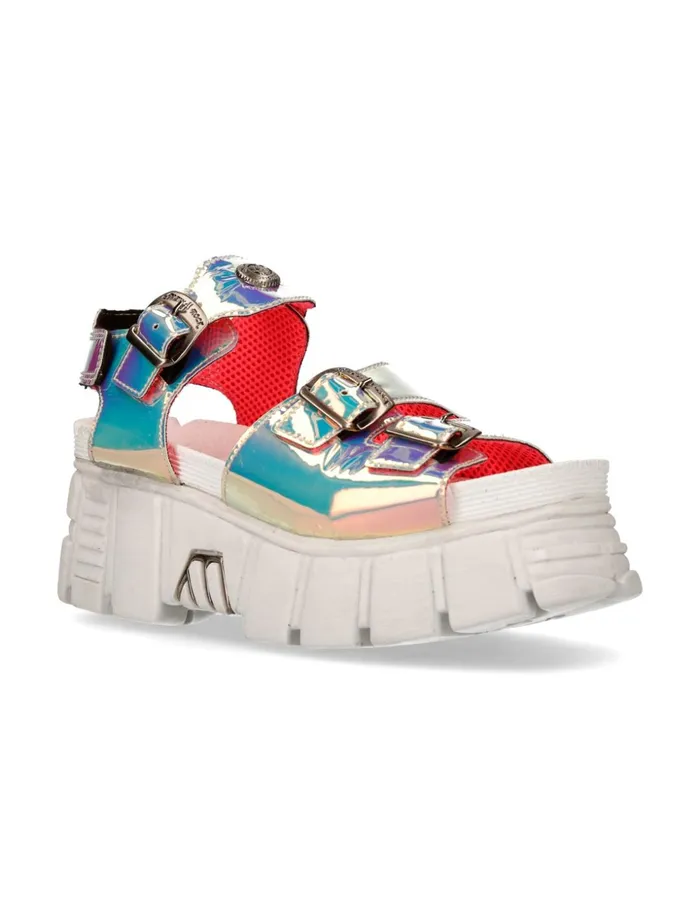 WomenMen Metallic MBios101C10 New Rock Sandals WomenMen Metallic MBios101C10 New Rock Sandals