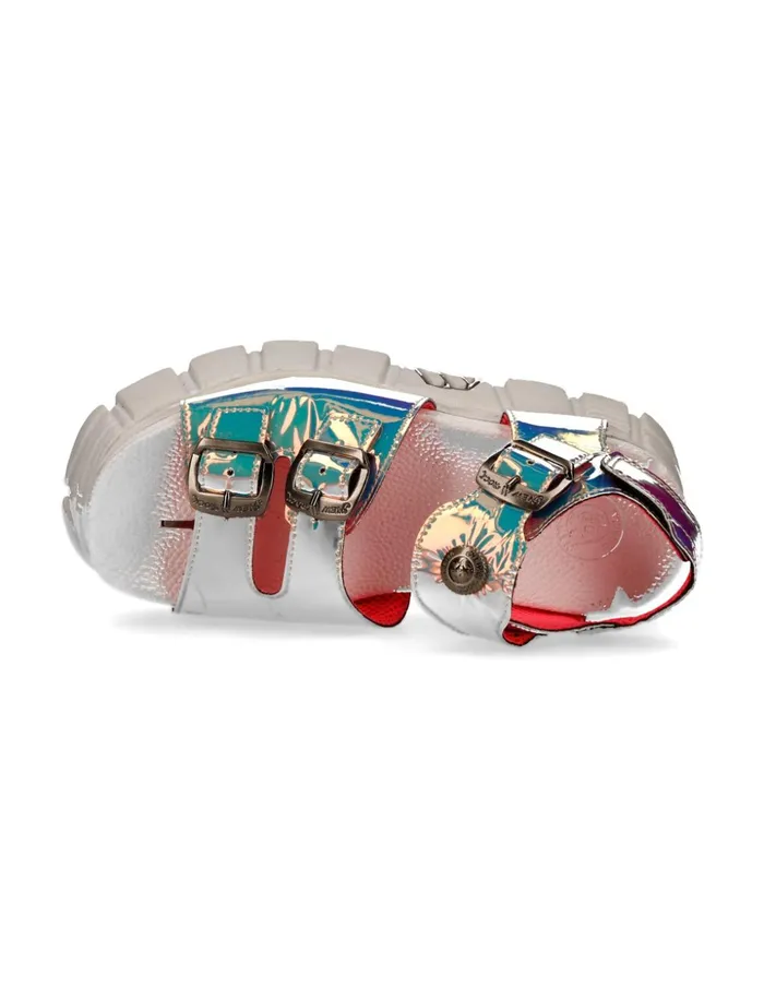 WomenMen Metallic MBios101C10 New Rock Sandals WomenMen Metallic MBios101C10 New Rock Sandals