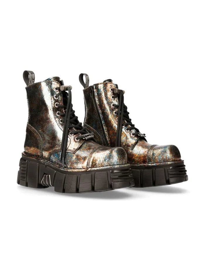 WomenMen Metallic MMili083cctC7 New Rock Boots