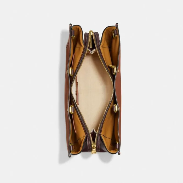 WomenMen Satchels and Top Handles Coach Rogue 39 In Colorblock Brass1941 Saddle Multi WomenMen Satchels and Top Handles Coach Rogue 39 In Colorblock Brass1941 Saddle Multi