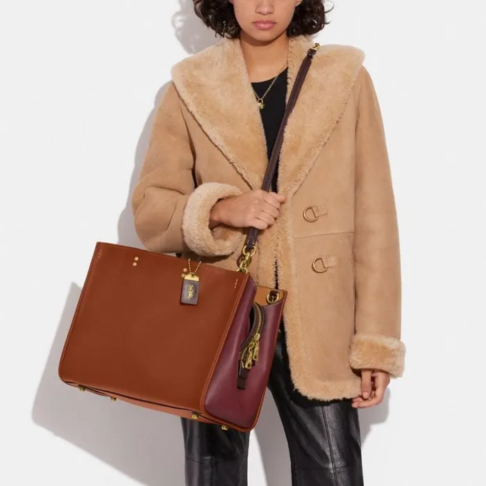 WomenMen Satchels and Top Handles Coach Rogue 39 In Colorblock Brass1941 Saddle Multi WomenMen Satchels and Top Handles Coach Rogue 39 In Colorblock Brass1941 Saddle Multi