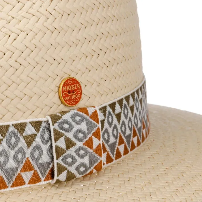 WomenMen Straw Hats Mayser Mathis Colour Band Straw Hat Nature WomenMen Straw Hats Mayser Mathis Colour Band Straw Hat Nature