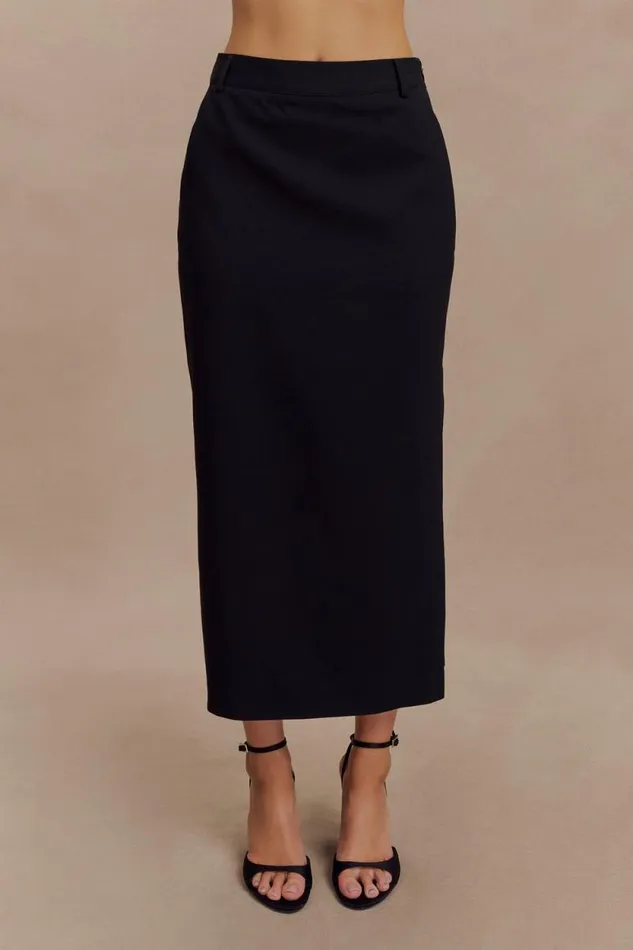 Women Meshki Dresses Ambrose Midi Skirt 8211 Black