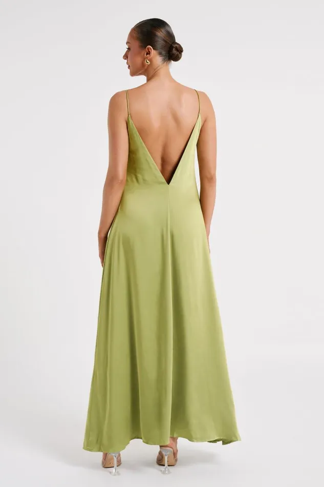 Women Meshki Dresses Beatrice Flowy Maxi Dress 8211 Parakeet Green