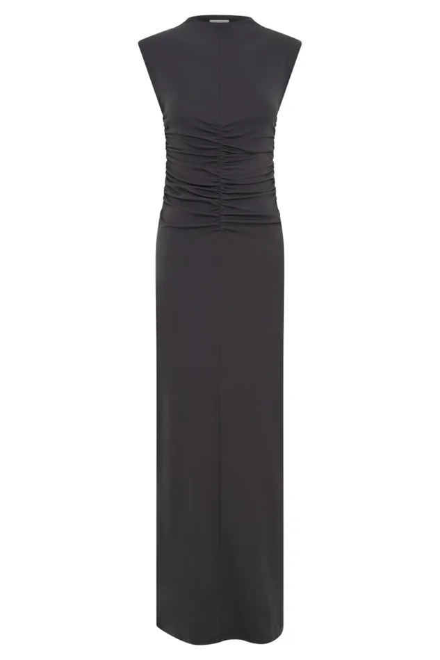 Women Meshki Dresses Elliot High Neck Sleeveless Maxi Dress 8211 Dark Charcoal