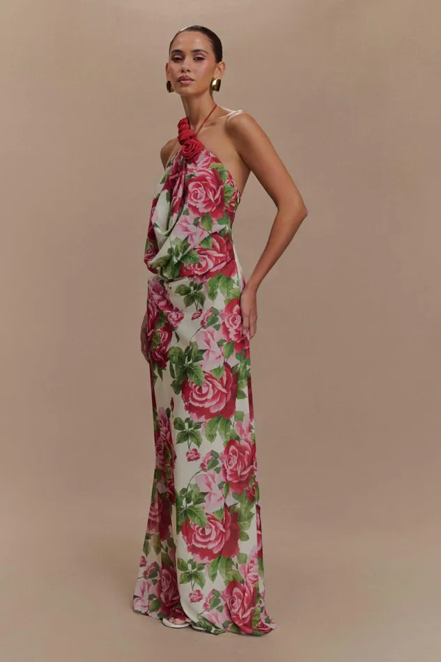 Women Meshki Dresses Rosalia Cowl Neck Maxi Dress 8211 Sonia Rose Print