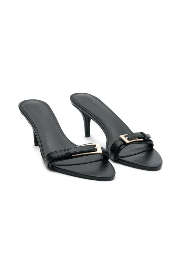 Women Meshki Shoes Marieanne Buckle High Heel 8211 Black