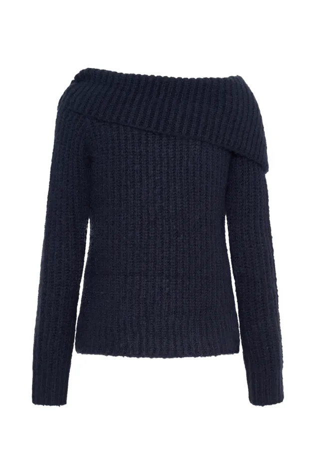 Women Meshki Tops Alicia Off Shoulder Knit Top 8211 Dark Navy
