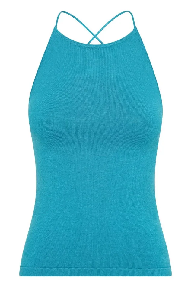 Women Meshki Tops Kelly Long Line Top 8211 Aquamarine