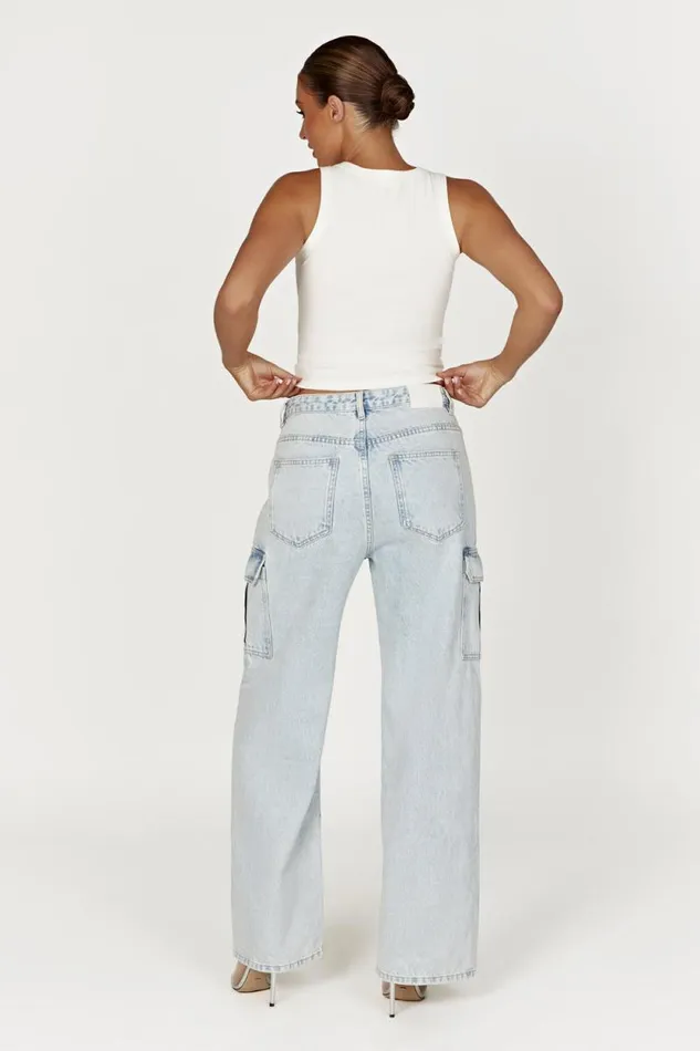Women Meshki Tops Zanna Ribbed Tank Top 8211 White