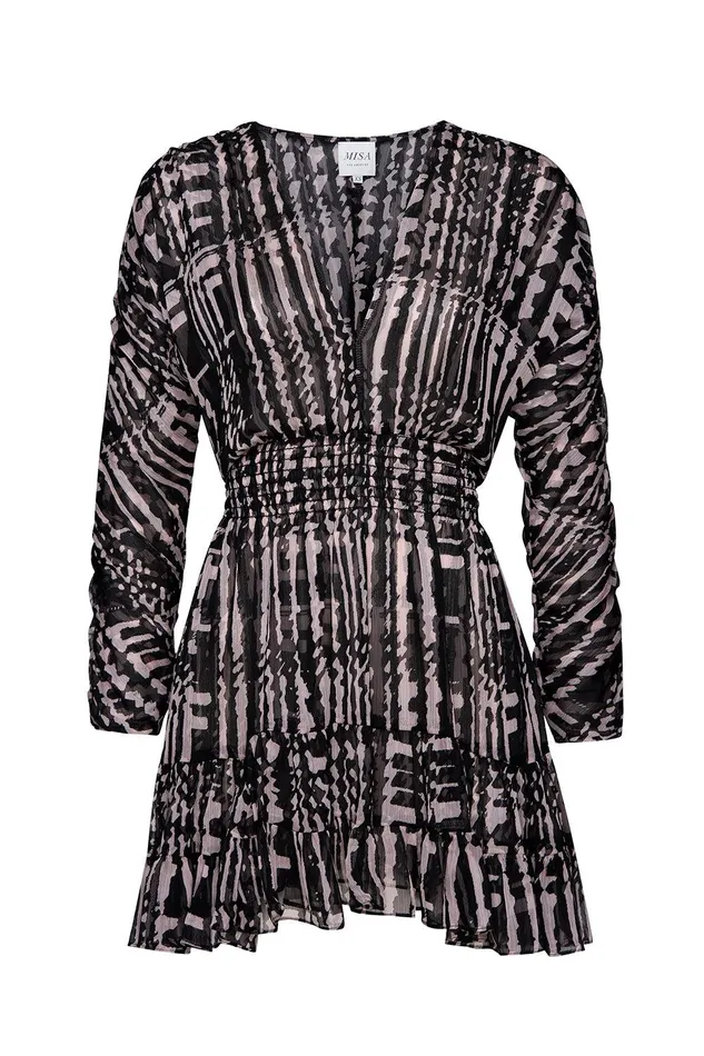 Women MISA Los Angeles Dresses CHIARA DRESS Holiday Abstraction