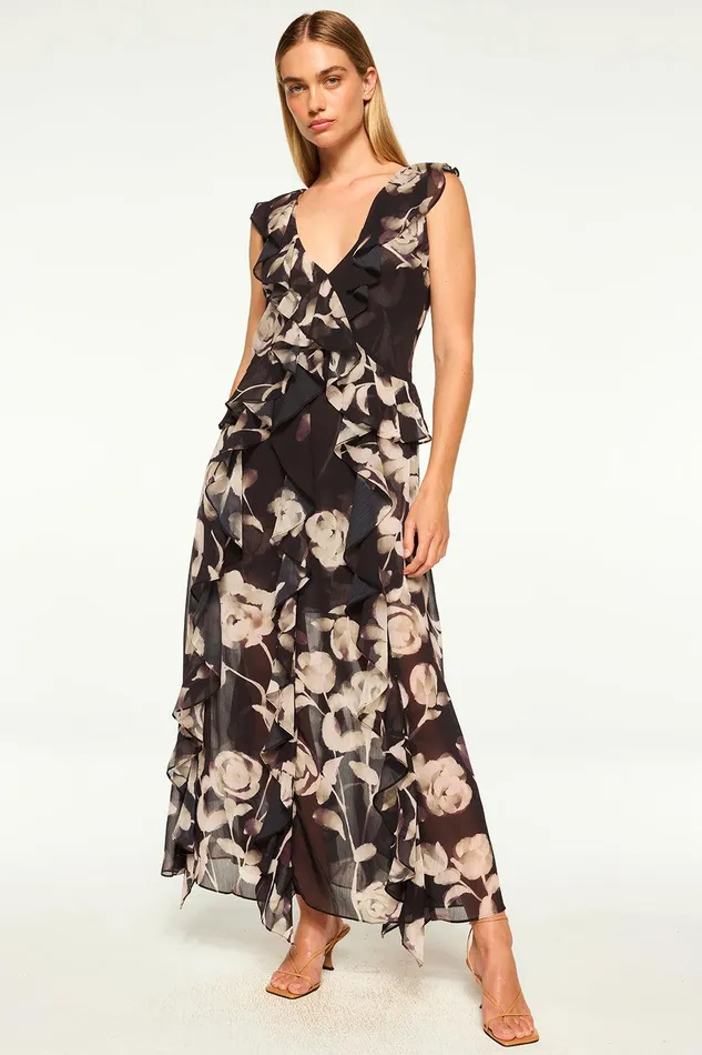 Women MISA Los Angeles Dresses CLAUDITA DRESS Faded Rose Chiffon