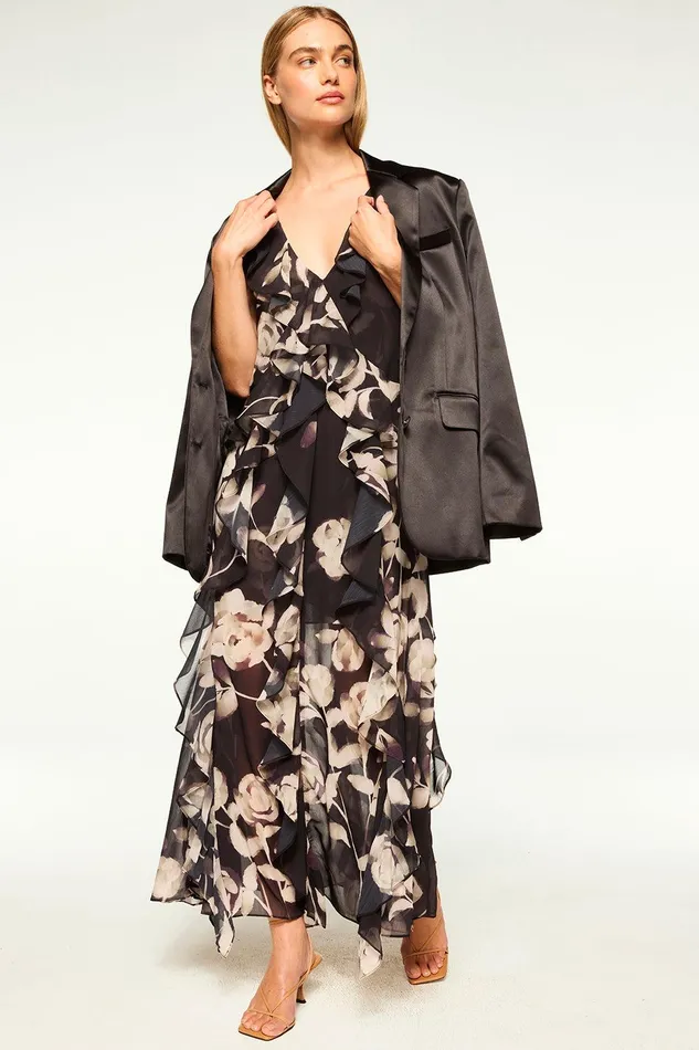 Women MISA Los Angeles Dresses CLAUDITA DRESS Faded Rose Chiffon