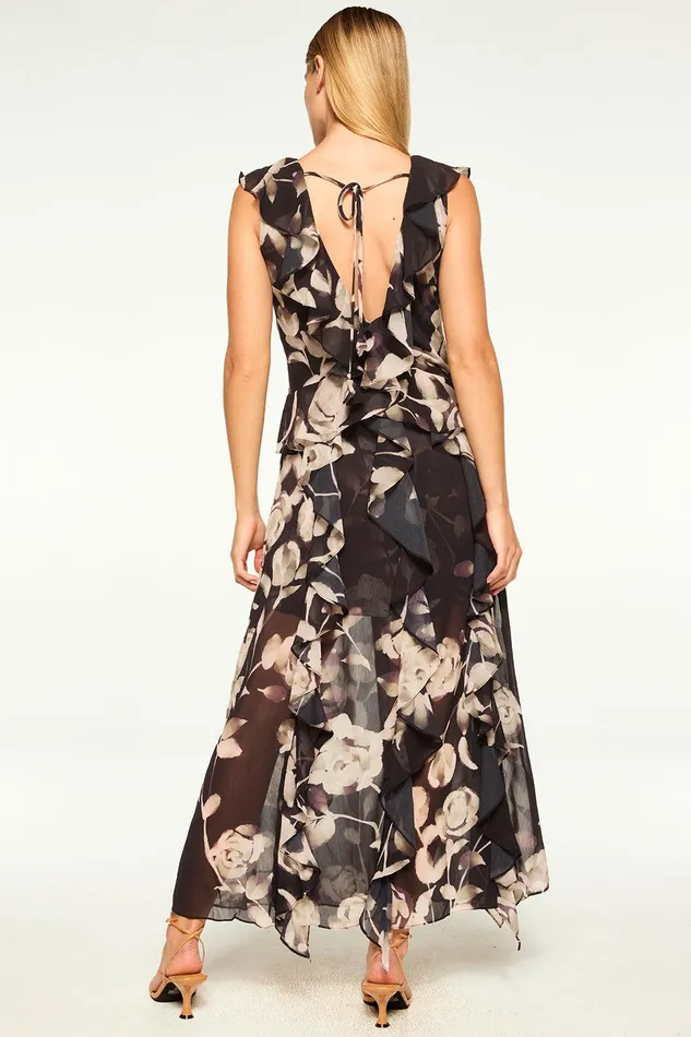 Women MISA Los Angeles Dresses CLAUDITA DRESS Faded Rose Chiffon