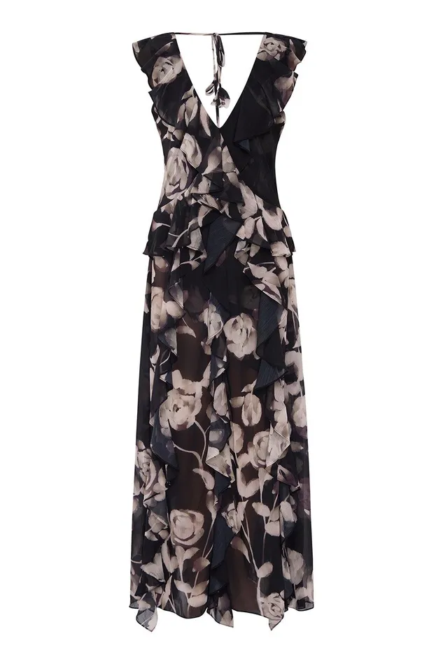 Women MISA Los Angeles Dresses CLAUDITA DRESS Faded Rose Chiffon
