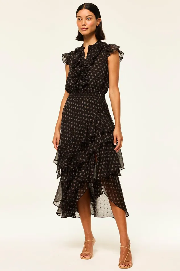 Women MISA Los Angeles Dresses ILYSA DRESS Black Lapis Eye