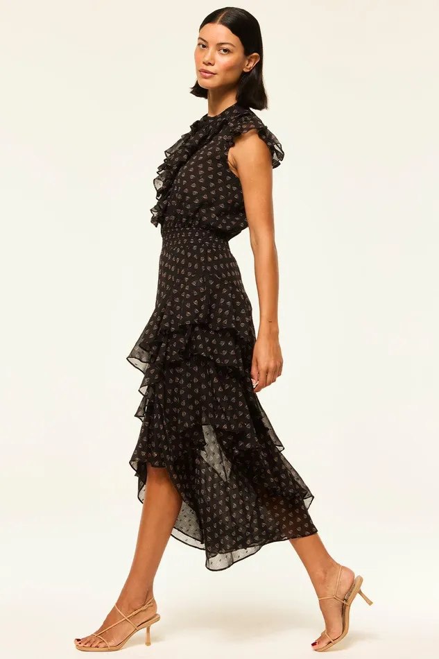 Women MISA Los Angeles Dresses ILYSA DRESS Black Lapis Eye